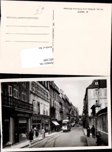 691399 Belgium Brest La rue de Siam Straßenbahn Tram