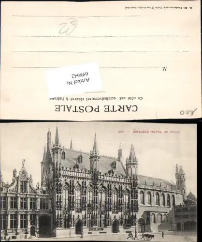 698642 Belgium Bruges Brügge Hotel de Ville