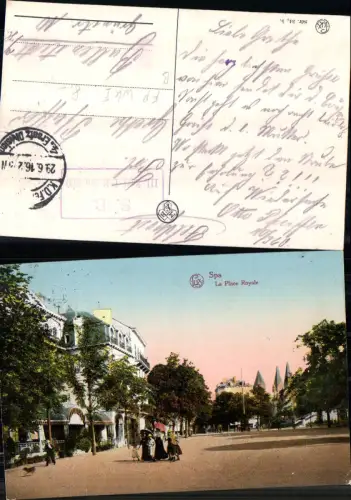 703156 Belgium Spa La Place Royale K.D. Feldpost Ballenstedt