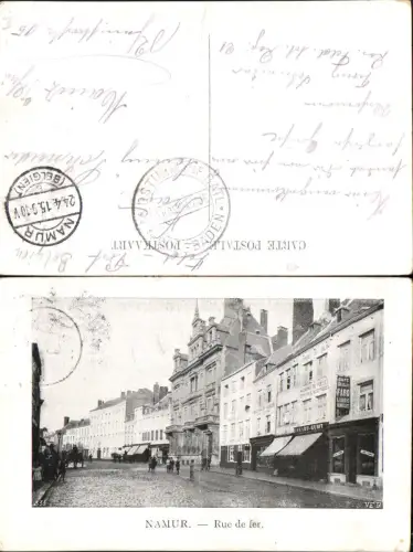 703175 Belgium Namur Rue de fer Straßenansicht Feldpost