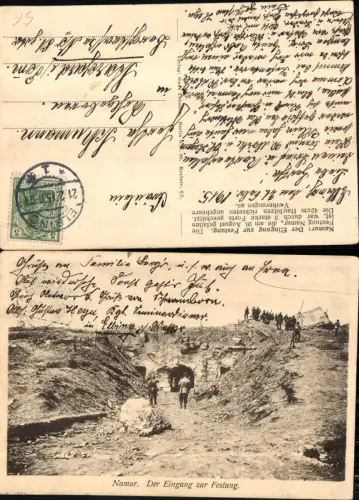 703176 Belgium Namur Festung Weltkrieg Soldaten Feldpost Stargard Pommern