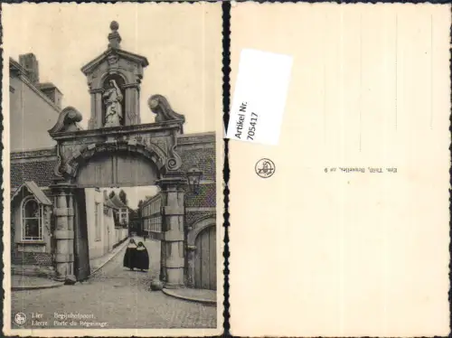 705417 Lier Lierre Begijnhofpoort Porte du Beguinage Nonnen