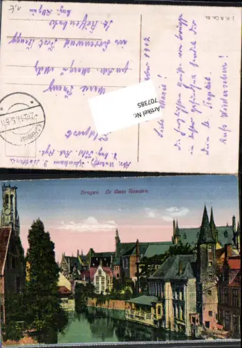 Bruges Quai de Rosaire K.D. Feldpost n. Dorenwaid Gestratz Brugg Röthenbach