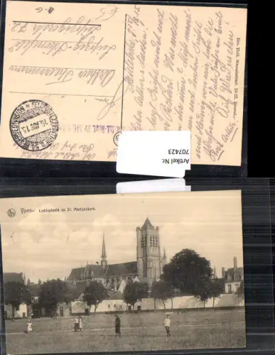 707423 Ypen Liefeplaats St. Martijnskerk Ypern