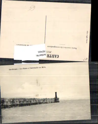 707431 Zee-Brugge Bruges Mole Leuchtturm Postvermerk Onbekend