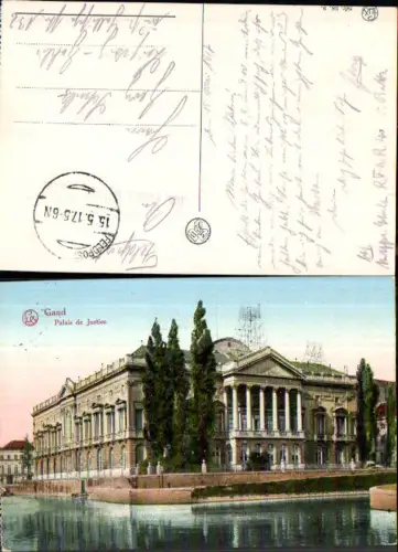 707473 Belgium Gand Gent Palais de Justice Feldpost Gohlis Dresden