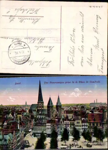 707485 Belgium Gand Gent Place Vendredi Feldpost Soldatenheim n. Schmölln