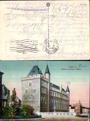 Gand Gent Chateau de Gerard de Diable Feldpost Landsturm Inf. Bat. Dresden