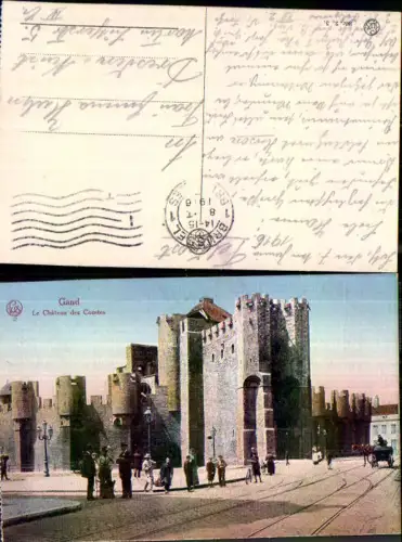 707489 Belgium Gand Gent Chateau Comtes Feldpost