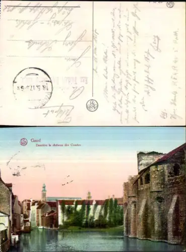 707493 Belgium Gand Gent Chateau Comtes Feldpost Res. Feldartillerie Reg. 40