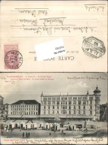 713732 Blankenberghe Blankenberge Le Pavillon Royal Grand Hotel Godderis