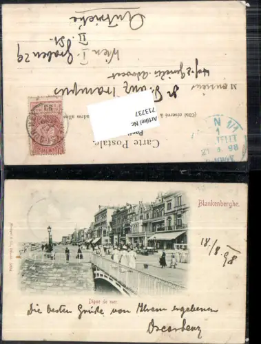 713737 Blankenberghe Blankenberge 1898 Promenade Digue de mer pub Stengel e Co. 5954