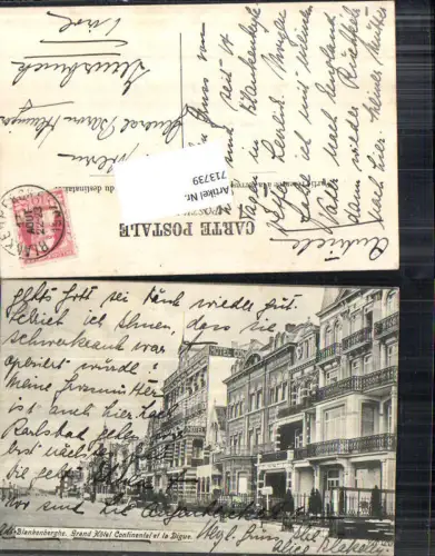 713739 Blankenberghe Blankenberge Grand Hotel Continental et la Digue