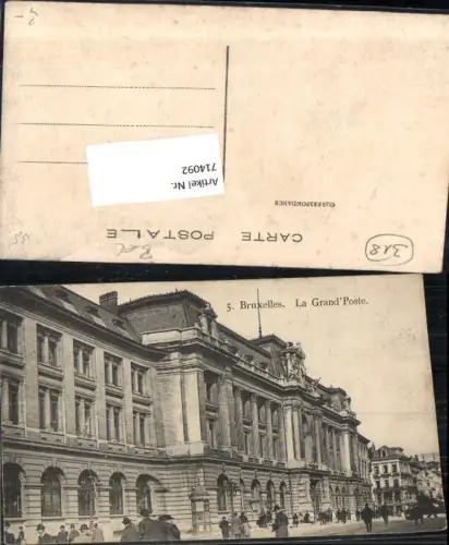 714092 Brüssel Bruxelles La Grand Poste Postamt Post