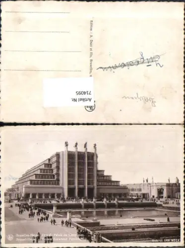 714095 Brüssel Bruxelles Heysel Grands Palais du Centenaire