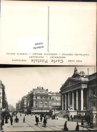 714104 Brüssel Bruxelles La Bourse Börse Boulevard Anspach