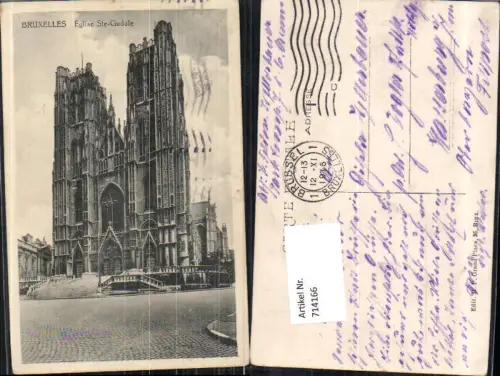 714166 Brüssel Bruxelles Eglise St. Gudule Feldpost Wasserburg am Inn