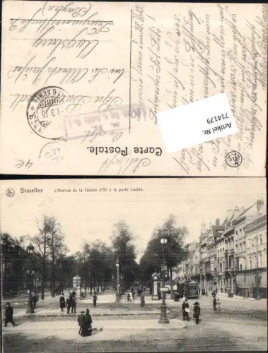 714179 Brüssel Bruxelles Avenue de la Tolson Porte Louise K.D. Feldpost Augsburg