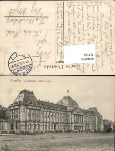 Brüssel Bruxelles Nouveau Palais Royal K.D. Feldpost Thalkirchdorf Oberstaufen Isny Kirchdorf