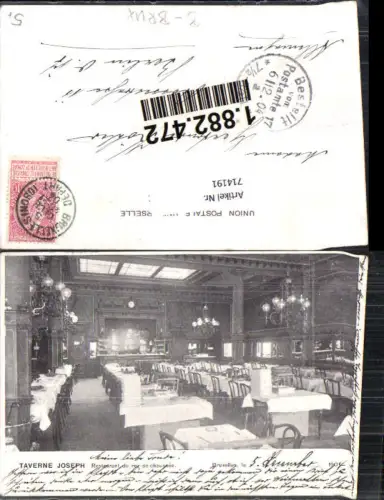 714191 Brüssel Bruxelles Taverne Joseph Salon Gasthaus Cafe