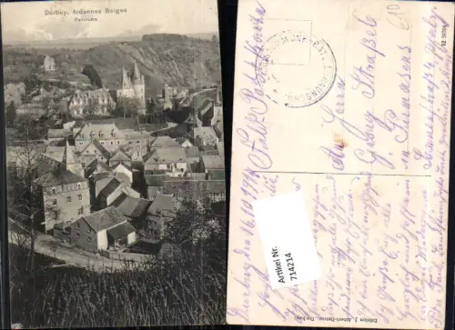 714214 Durbuy Ardennes Belges K.D. Feldpost Pirmasens