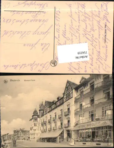 714219 Westende Westend Hotel K.D. Feldpost Pirmasens