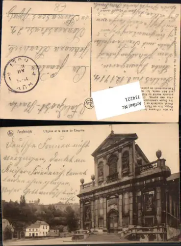 714221 Andenne Eglise et la Place Chapitre K.D. Feldpost Pirmasens