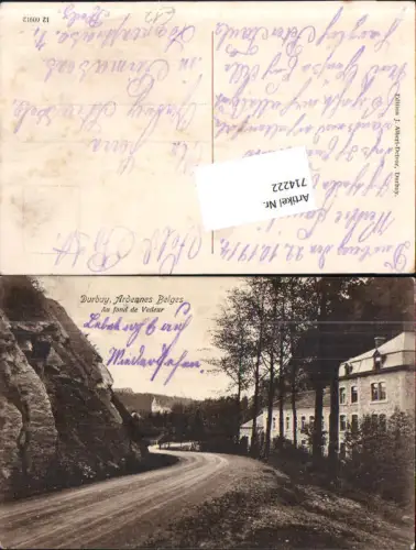 714222 Durbuy Ardennes Ardennen Belges Au fond de Vedeur K.D. Feldpost Pirmasens