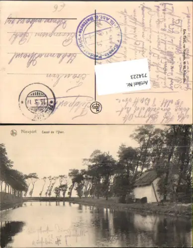714223 Nieuport Canal de Yser K.D. Feldpost Pirmasens