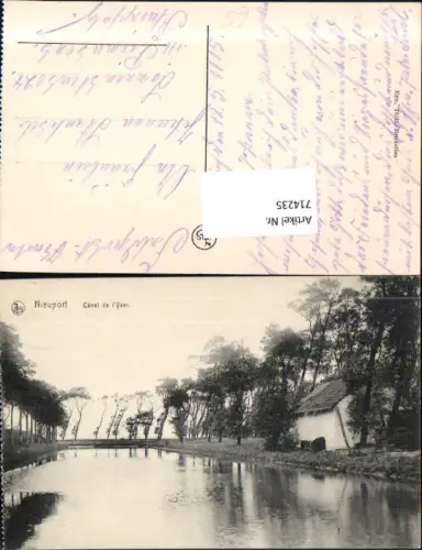 714235 Nieuport Canal de Yser K.D. Feldpost Pirmasens