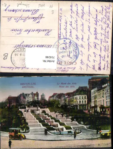 714248 Brüssel Bruxelles Le Mont des Arts Kunsthügel Feldpost