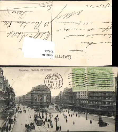 714255 Brüssel Bruxelles place de Brouckere Straßenbahn