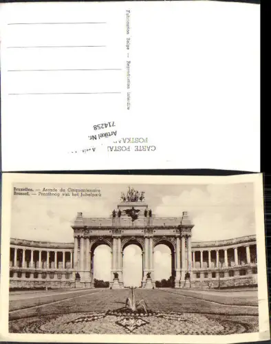 714258 Brüssel Bruxelles Arcade du Cinquantenaire