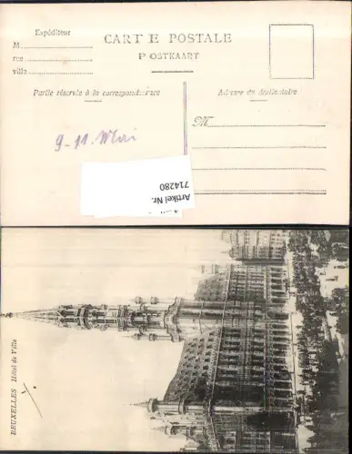 714280 Brüssel Bruxelles Hotel de Ville Rathaus