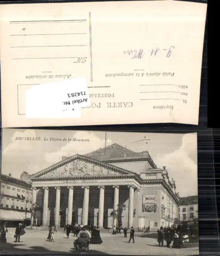 714281 Brüssel Bruxelles Theatre Theater de la Monnaie