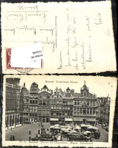 714288 Brüssel Bruxelles Corporations Houses Bus Autobus