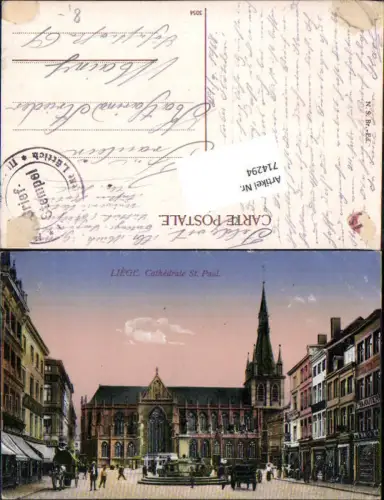 714294 Liege Lüttich Eglise St. Paul Feldpost Mainz