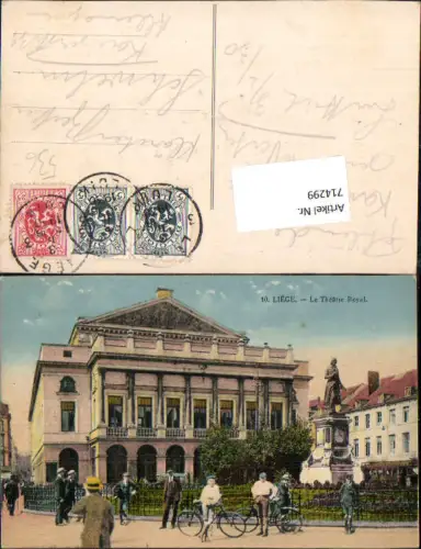 714299 Liege Lüttich Theatre Theater Royal Fahrrad Fahrräder gel Schwelm