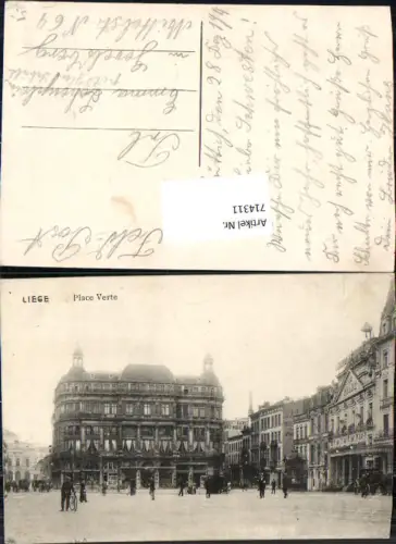 714311 Liege Lüttich Place Verte Feldpost Gevelsberg