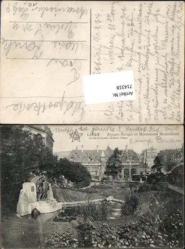 714318 Liege Lüttich Square Notger Monument Feldpost Berlin