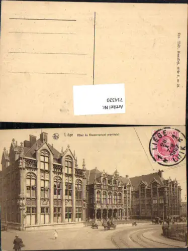 714320 Liege Lüttich Hotel du Gouvernement Provincial