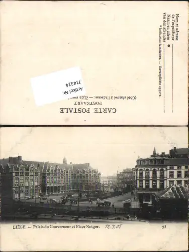714324 Liege Lüttich Palais du Gouverneur et Place Notger
