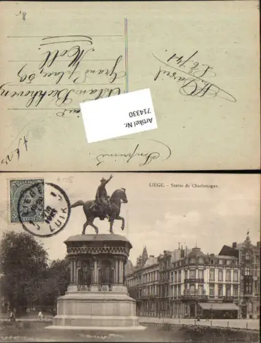 714330 Liege Lüttich Statue de Charlemagne