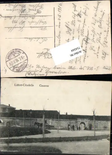 714344 Liege Lüttich Citadelle Caserne Kaserne Feldpost Anspach Taunus