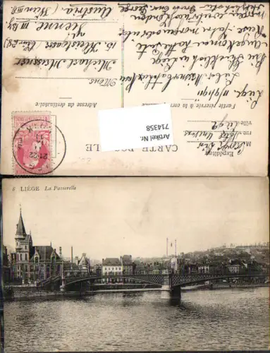 714358 Liege Lüttich La Passerelle Brücke