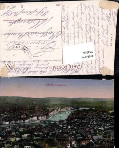 714366 Liege Lüttich Feldpost Mainz