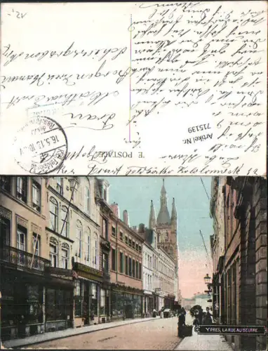 715139 Belgium Flandern Ypres Ypern La Rue Au Beurre gel Borgen Hanau