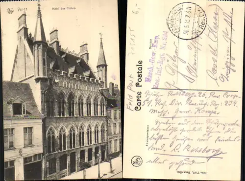 715155 Belgium Flandern Ypern Ypres Cassel feldpost Maschinen Gewehr Kmp. 234 Res. Inf. Rgt