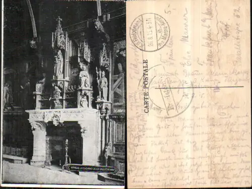 715158 Belgium Flandern Ypern Ypres La Cheminee de la Salle Echevinale Feldpost Frankfurt