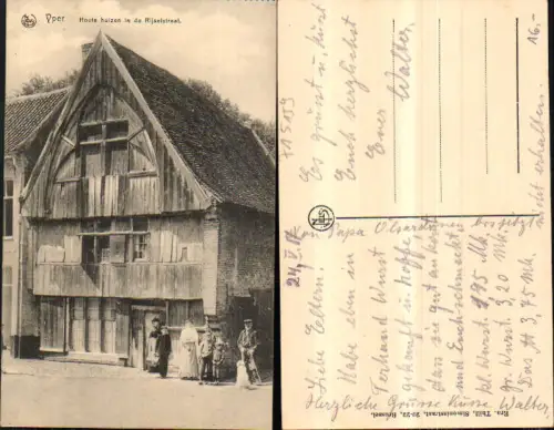 715159 Belgium Flandern Ypern Ypres Yper Houte huizen Rijselstraat Partie